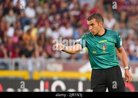 Foto Marco Alpozzi/LaPresse 20 Agosto 2022 -Torino, Italia - Sport - ESCLUSIVA TURIN FC - Turin vs Lazio - Campionato italiano di calcio Serie A Tim 2022/2023 - stadio Olimpico Grande Torino. Nella foto: arbitro Piccinini 20. August 2022 Turin, Italien - Sportfußball -EXKLUSIV TURIN FC Turin vs Lazio - Italienische Fußballmeisterschaft League A Tim 2021/2022 - Olimpico Grande Torino Stadion. Im Bild: arbitro Piccinini Stockfoto