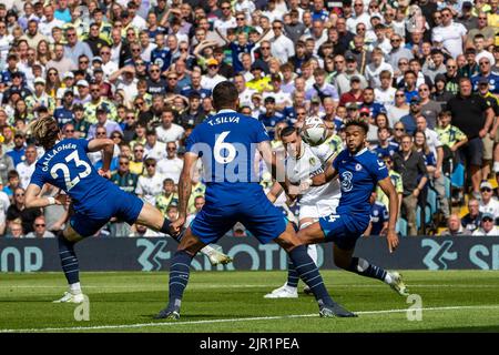 Jack Harrisons 11 #Leeds United macht einen Schuss, ist aber in der ersten Hälfte breit Stockfoto