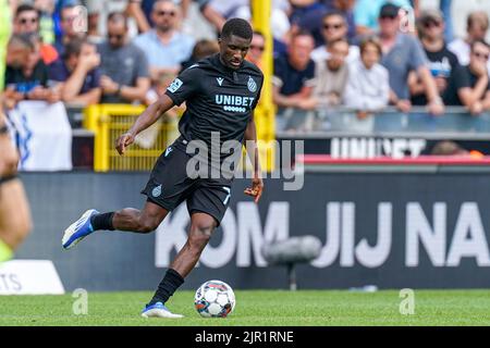 BRUGGES, BELGIEN - 21. AUGUST: Clinton Mata vom Club Brugge KV während des Jupiler Pro League-Spiels zwischen Club Brugge KV und KV Kortrijk am 21. August 2022 im Jan Breydelstadion in Brugges, Belgien (Foto: Joris Verwijst/Orange Picles) Stockfoto