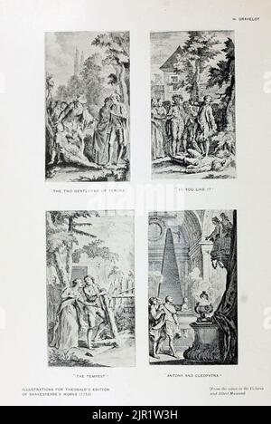 Illustrationen für die beiden Herren von Verona, As You Like IT, The Tempest, Anthony and Cleopatra aus dem Buch „Shakespeare in pictorial Art“ von Salaman, Malcolm Charles, 1855-1940; Holme, Charles, 1848-1923 Erscheinungsdatum 1916 Verlag London, New York [etc.] : 'The Studio' ltd. Stockfoto