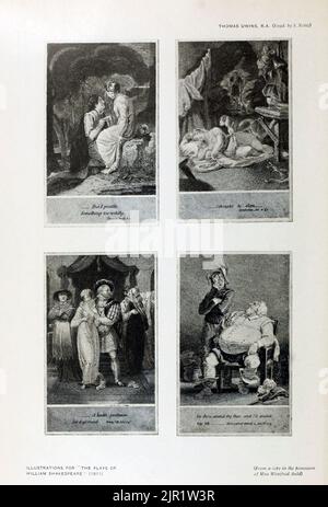 Illustrationen zu den Stücken von William Shakespeares 1811 aus dem Buch „Shakespeare in pictorial Art“ von Salaman, Malcolm Charles, 1855-1940; Holme, Charles, 1848-1923 Erscheinungsdatum 1916 Verlag London, New York [etc.] : 'The Studio' ltd. Stockfoto