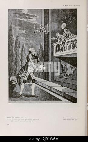 ROMEO UND JULIA. Akt ii, sc. 2 Spranger Barry und Miss Nossiter als Romeo und Julia 1759 von R. Pyle aus dem Buch „Shakespeare in pictorial Art“ von Salaman, Malcolm Charles, 1855-1940; Holme, Charles, 1848-1923 Erscheinungsdatum 1916 Verlag London, New York [etc.] : 'The Studio' ltd. Stockfoto