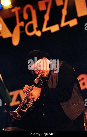 Randal 'Randy' Edward Brecker (geboren am 27. November 1945 in Cheltenham, Pennsylvania) ist ein amerikanischer Jazztrompeter und Flügelhorn. Fünfmaliger Grammy-Gewinner in der amerikanischen Aufnahmeindustrie, Foto Kazimierz Jurewicz Stockfoto