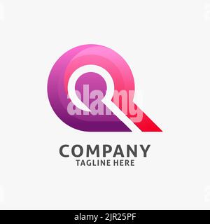 Einzigartiges Logo mit dem Buchstaben Q Stock Vektor