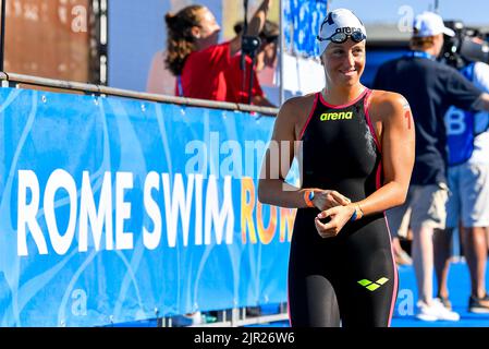 Roma, Italien. 21. August 2022. TADDEUCCI Ginevra ITA ITALY10km Women Open Water Roma, 21/8/2022 Lido di Ostia XXVI len European Championships Roma 2022 Foto Andrea Masini/Deepbluemedia/Insidefoto Kredit: Insidefoto di andrea staccioli/Alamy Live News Stockfoto