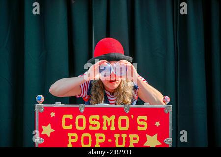 Cosmo's Pop-Up Circus, Arts Alive Festival, Downtown Langley, British Columbia, Kanada Stockfoto