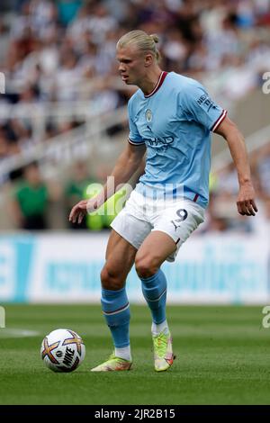 NEWCASTLE, GROSSBRITANNIEN, 21/08/2022, ERLING HAALAND, MANCHESTER CITY FC, 2022Credit: Allstar Picture Library/ Alamy Live News Stockfoto