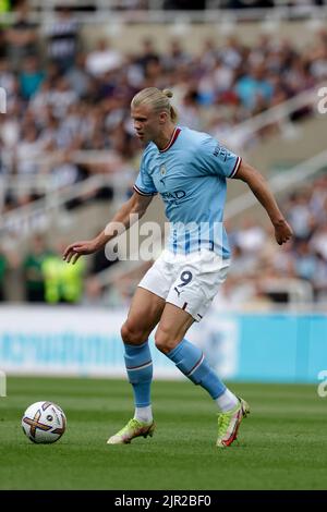 NEWCASTLE, GROSSBRITANNIEN, 21/08/2022, ERLING HAALAND, MANCHESTER CITY FC, 2022Credit: Allstar Picture Library/ Alamy Live News Stockfoto