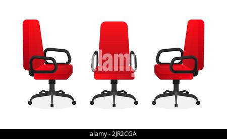 Bürostuhl. Wir stellen freie Stellen ein. Einstellung und Rekrutierung Stock Vektor