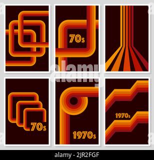 70 s Retro Nahtlose Regenbogenstreifen. Vektorgrafik. Stock Vektor