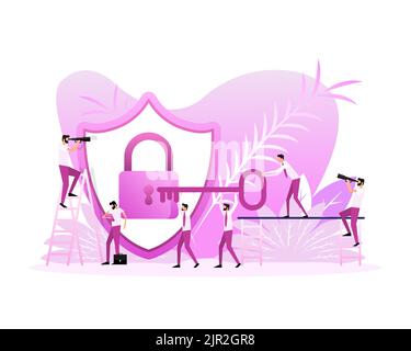 Illustration mit wichtigen Personen. Vektorgrafik. Business-Banner Stock Vektor