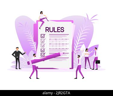 Regeln Menschen, tolles Design für jeden Zweck. Zeichen für flache Vektorgrafik Stock Vektor