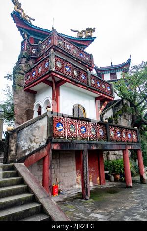 Gehweg zur Shibaozhai-Pagode in China Stockfoto