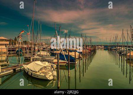 BADEN-WÜRTTEMBERG : Abendstimmung in Friedrichshafen Stockfoto