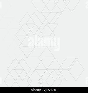 Abstraktes Schwarzes Linienmuster Sechseck. Kreatives, Minimalistisches Design Stock Vektor