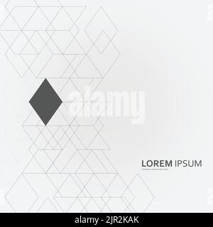 Abstraktes Schwarzes Linienmuster Sechseck. Kreatives, Minimalistisches Design Stock Vektor