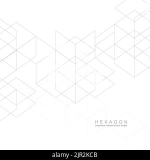 Abstraktes Schwarzes Linienmuster Sechseck. Kreatives, Minimalistisches Design Stock Vektor