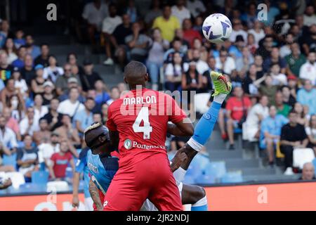 Neapel, Italien. 21. August 2022. Victor Osimhen von Neapel während des SSC Napoli gegen AC Monza, italienische Fußballserie A Spiel in Neapel, Italien, August 21 2022 Quelle: Independent Photo Agency/Alamy Live News Stockfoto