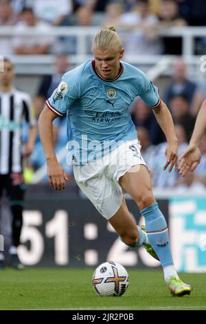 NEWCASTLE, GROSSBRITANNIEN, 21/08/2022, ERLING HAALAND, MANCHESTER CITY FC, 2022Credit: Allstar Picture Library/ Alamy Live News Stockfoto