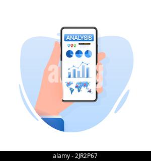 Analyse, tolles Design für jeden Zweck. Vektorgrafik, Zeichentrickfigur Stock Vektor