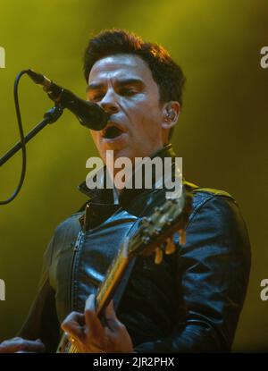 Kelly Jones, Lead Singer der Stereophonics, als sie die Hauptrolle auf der Hauptbühne des Hardwick Festival, Sedgefield, County Durham, übernahmen. Samstag, 20.. August 20 Stockfoto