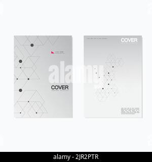 Business-Broschüre-Design mit abstraktem Sechseck-Muster. Hintergrund der Vektorabdeckung Stock Vektor