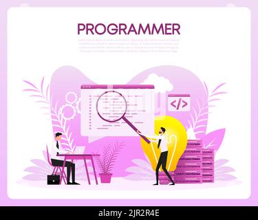 Programmierer Menschen, tolles Design für jeden Zweck. Vektorgrafik Stock Vektor