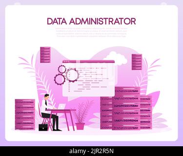 Datenverwalter, tolles Design für jeden Zweck. Finanzisometrie. Dateiverwaltung Stock Vektor