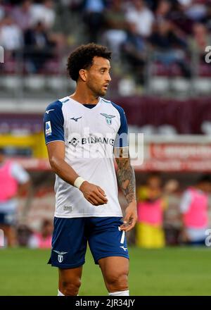Am 20. August 2022 im Stadio Olimpico Grande Torino in Turin, Italien, sieht sich der FC Turin von SS Lazio während des Matches der Serie A 2022/23 zwischen dem FC Turin und der SS Lazio an Stockfoto