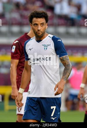 Am 20. August 2022 im Stadio Olimpico Grande Torino in Turin, Italien, sieht sich der FC Turin von SS Lazio während des Matches der Serie A 2022/23 zwischen dem FC Turin und der SS Lazio an Stockfoto