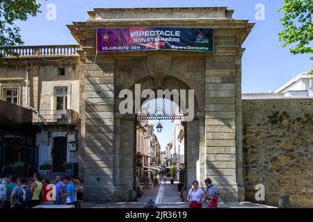 Die historischen Gebäude der mittelalterlichen Festungsstadt Carcassonne, Südfrankreich Stockfoto