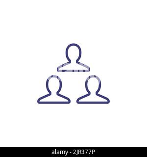 Symbol für Teammitglied der Personengruppe. Symbol für Mitglieder des Community-Benutzers für Mitarbeiter Stock Vektor