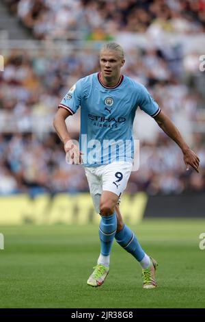 NEWCASTLE, GROSSBRITANNIEN, 21/08/2022, ERLING HAALAND, MANCHESTER CITY FC, 2022Credit: Allstar Picture Library/ Alamy Live News Stockfoto