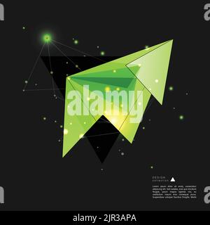 Hintergrundkonzept mit verbindenden Punkten und Linien. Abstrakter polygonaler Raum Stock Vektor