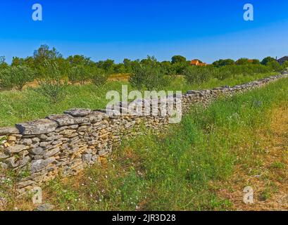 Trockenbau im Herzen von Dalmatien, Kroatien Stockfoto