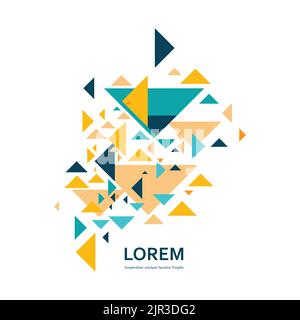 Abstrakter geometrischer Hintergrund mit modernen überlappenden Dreiecken Stock Vektor