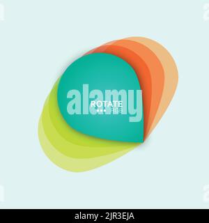 Farbenfrohes Geopoint einstellen. Abstraktes Vektordesign Stock Vektor