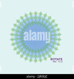 Abstraktes Vektor-Mandala-Symbol. Stock Vektor