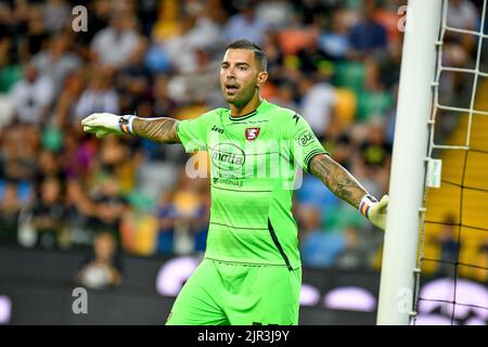 Udine, Italien. 20. August 2022. Salernitanas Luigi Sepe-Porträt während des Spiels von Udinese Calcio gegen US Salernitana, italienische Fußballserie A in Udine, Italien, August 20 2022 Quelle: Independent Photo Agency/Alamy Live News Stockfoto