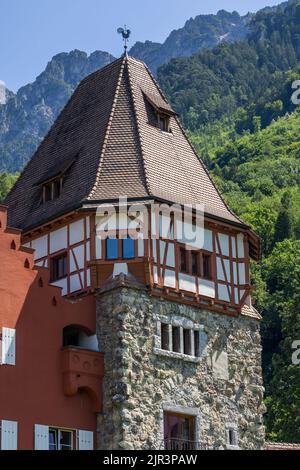 Rotes Haus, Vaduz, Liechtenstein Stockfoto