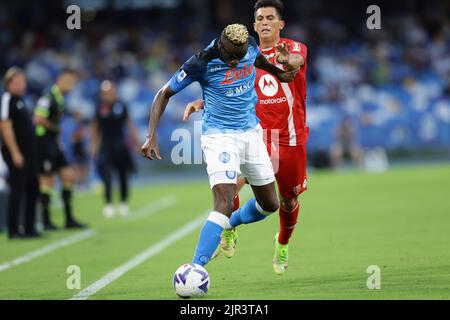 Napoli, Italien, 21/08/2022, Foto Alessandro Garofalo/LaPresse 21 agosto 2022 Napoli, Italia Sport calcio Napoli vs Monza - Campionato di calcio Serie A Tim 2022/2023 - stadio Diego Armando Maradona Nella foto: Victor Osimhen (SSC Napoli); 21. August 2022 Neapel, Italien Sportfußball Napoli vs Monza - Italienische Fußballmeisterschaft League A Tim 2022/2023 - Diego Armando Maradona Stadion. Im Bild: Victor Osimhen (SSC Napoli); Stockfoto