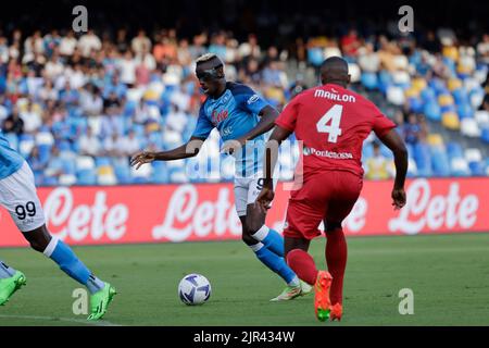 Diego Armando Maradona Stadium, Neapel, Italien, 21. August 2022, Victor Osimhen von Neapel während des Spiels von SSC Napoli gegen AC Monza - italienische Fußballserie A Stockfoto