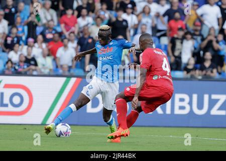 Diego Armando Maradona Stadium, Neapel, Italien, 21. August 2022, Victor Osimhen von Neapel während des Spiels von SSC Napoli gegen AC Monza - italienische Fußballserie A Stockfoto