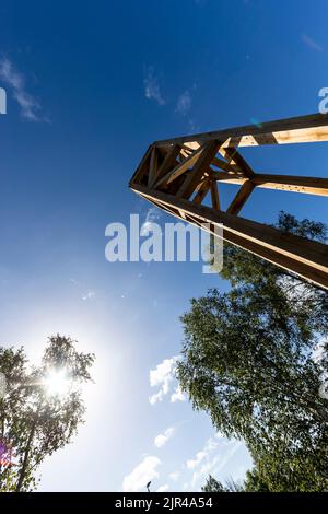 Tower, Lydney Harbour Art Trail. Gloucestershire. Stockfoto