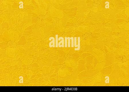 Gold floral Ornament Brokat Textilmuster.Gold Hintergrund Textur. Element des Designs. Stockfoto