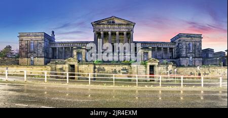 Old Royal High School in Edinburgh, Panoramablick, Schottland Stockfoto