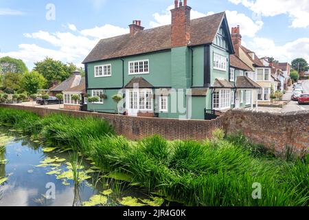 River Blackwater, Bridge Street, Coggeshall, Essex, England, Vereinigtes Königreich Stockfoto