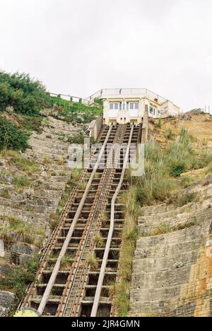 West Cliff Railway, West Cliff Lift, Standseilbahn Bournemouth UK Stockfoto