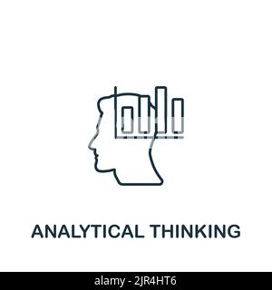 Symbol für analytisches Denken. Linie einfaches Persönlichkeitssymbol für Vorlagen, Webdesign und Infografiken Stock Vektor