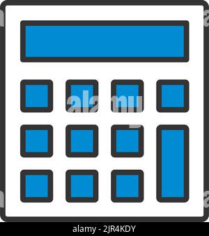 Symbol Für Statistikrechner. Editierbare Fett Formatigte Kontur Mit Farbfüllungsdesign. Vektorgrafik. Stock Vektor